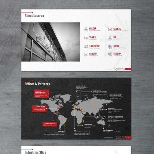 Laserax PowerPoint template design