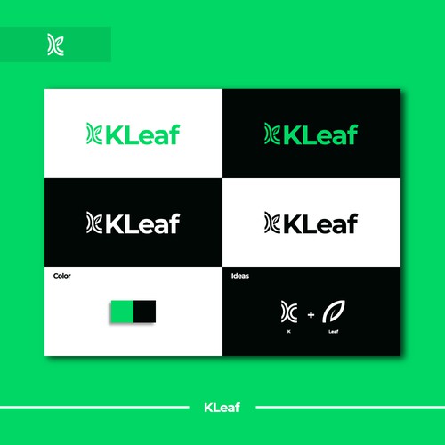 K + leaf logo by idStudio