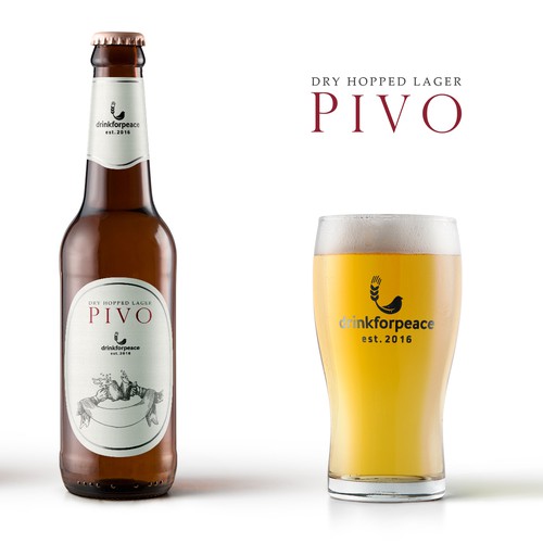 PIVO Dry Hopped Lager Label 