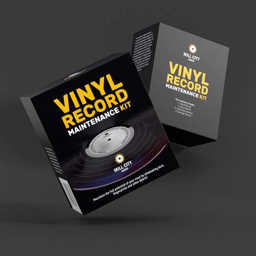 packaging for a record cleaning kit