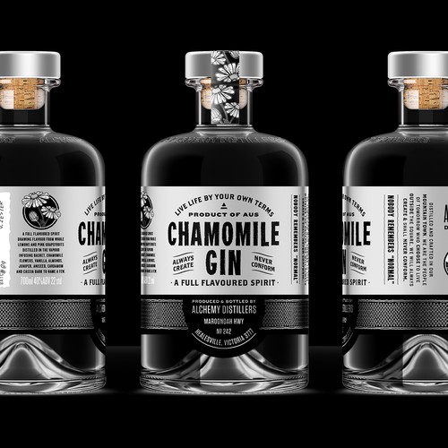Craft gin label re-design and refresh