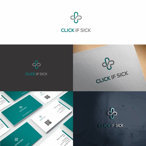 Design a Creative Logo for "Click if Sick" Medical Software
