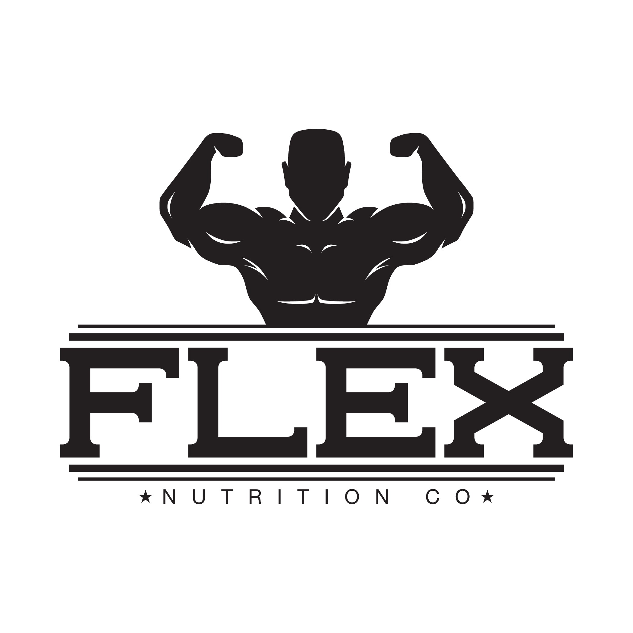Flex Nutrition Co logo simple but memorable