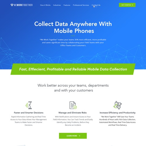 Mobile Data Collection Website Concept