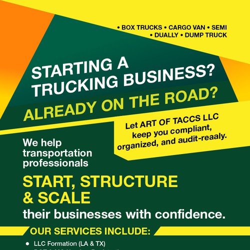 Flyer Design for Trucking Business