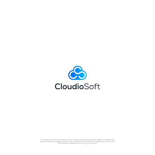 Cloudio Soft Minimal Logo Design