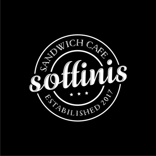 Artistic Script Typography Logo for Sottinis Sandwich Cafe