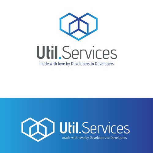 Simple concept logo design for a company that provides the most used utility services by developers
