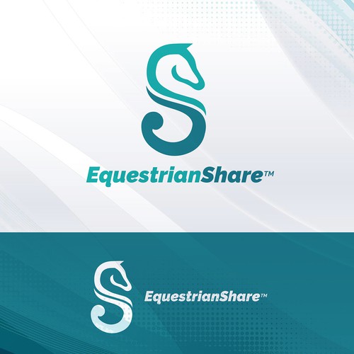 Modern logo for Equestrian Social Media platform