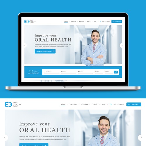 Elegant & Clean looking website for Dental care.