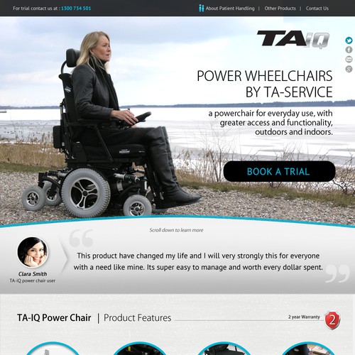 Create a great landing page for Power wheelchairs