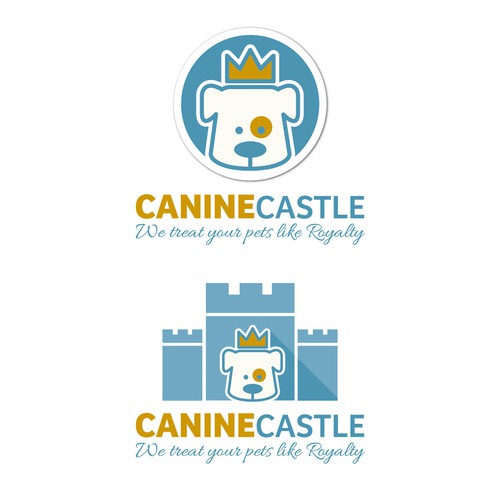 Cute dog & Castle