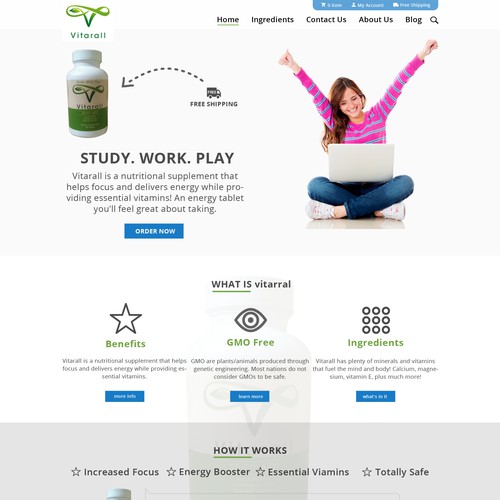 Create an exiting landing page to increase my sales!