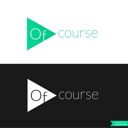 Create memorable logo for OfCourse - learn and teach online!