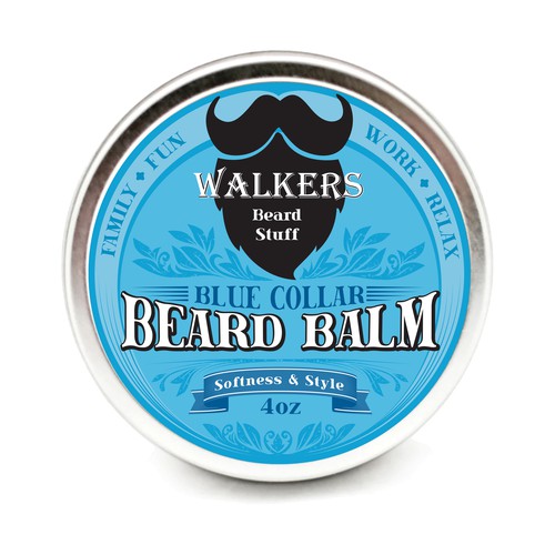 Round label for beard balm