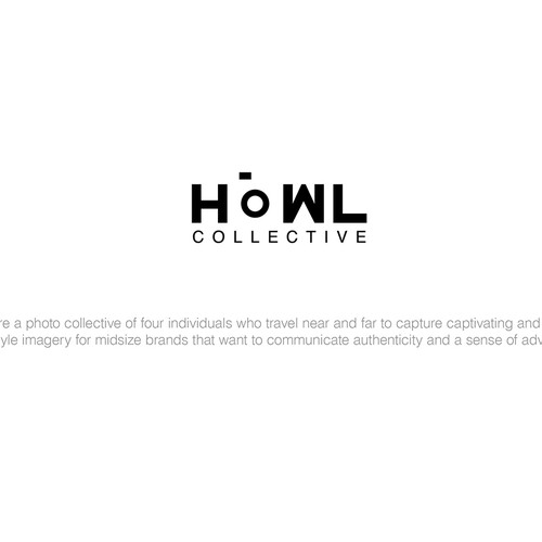 Create a clever and captivating logo for the photo company, HOWL Collective