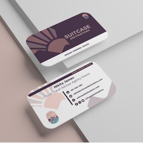 business card for a travel agency.