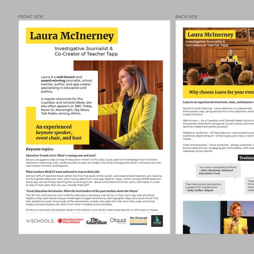 Flyer Design for Laura McInerney