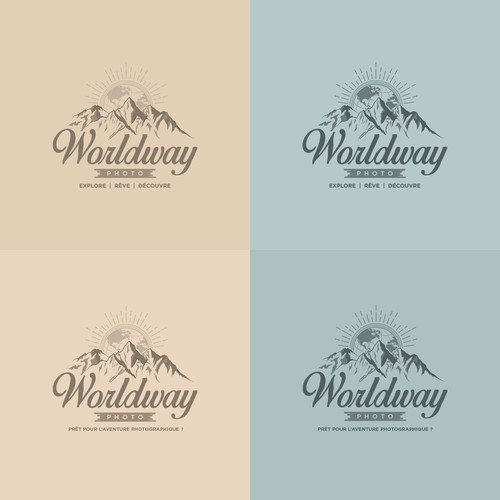 Logo concept for french travel agency.