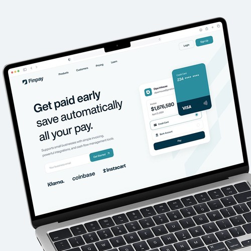 FinTech Website UI – Clean, Conversion-Focused Dashboard & Landing Page