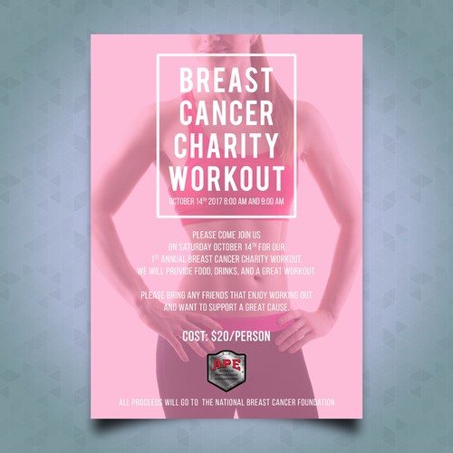 Breast Cancer Charity Workout Flyer