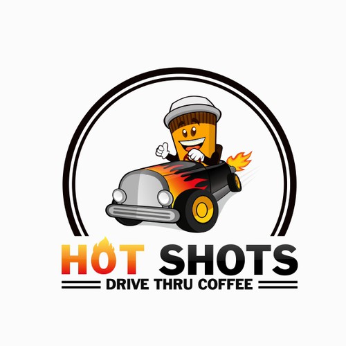 Hot Shots Drive Thru coffee needs a new logo