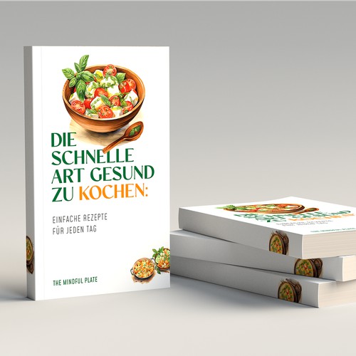 Design a minimalist and original cookbook cover that stands out