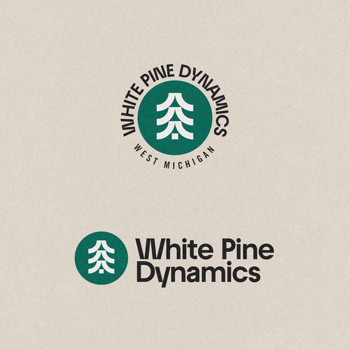 Pictogram Logomark + geometric sans-serif