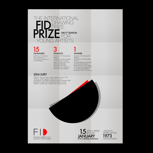 Create a unique FLYER for FID: the International Drawing Prize for Young Artists