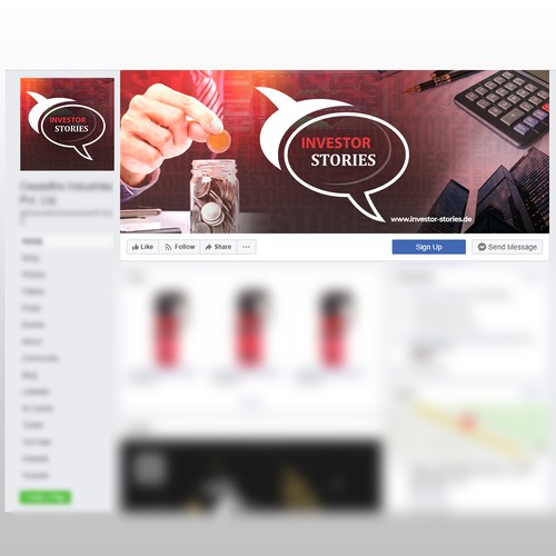 Facebook header for a financial podcast / Facebook Header für einen Finanz-Podcast