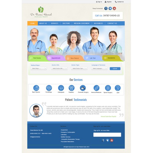 create medical center website
