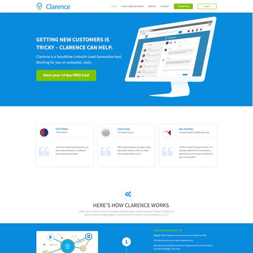 New SAAS business web design 