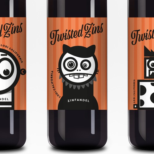 Wine-Label-Design for Twisted Zins