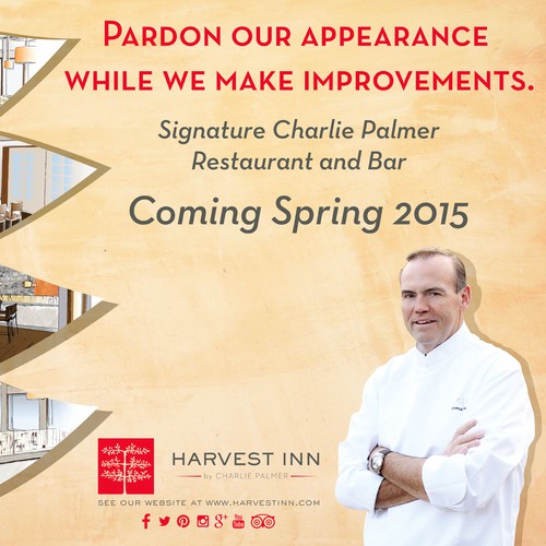 Harvest Inn Renovation Signage