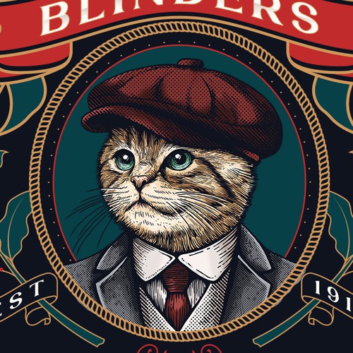 Vintage Cat Peaky Blinders