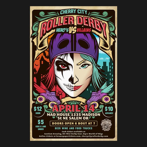Poster for Cherry City Roller Derby