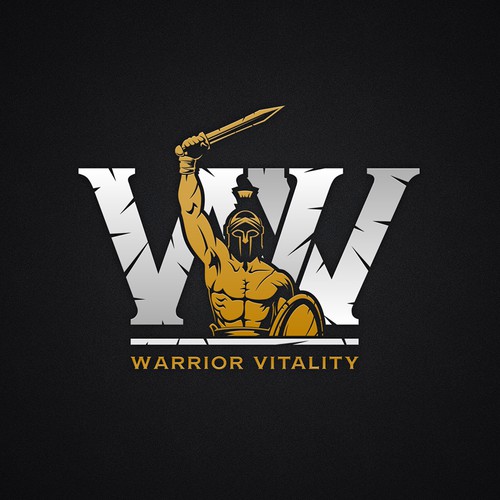 Masculine logo for Warrior Vitality