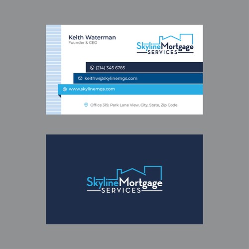 Business Card Design for a Real Estate & Mortgage Company