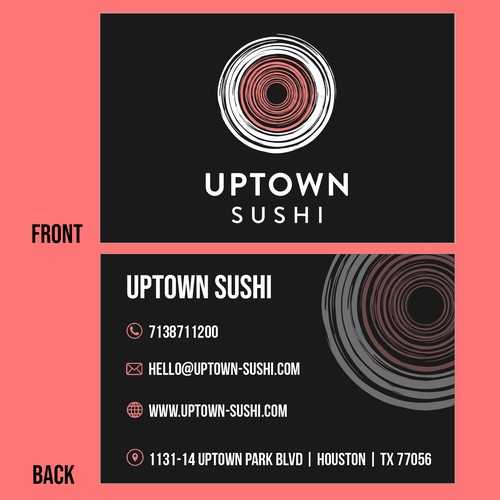 Moderne Visitenkarte für Sushi Restaurant