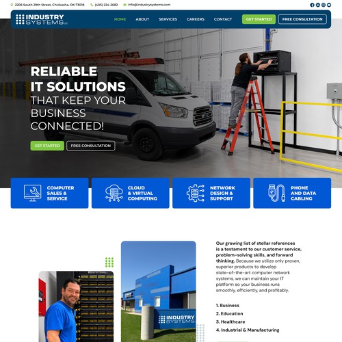 Modern IT Solutions Website for Industry Systems