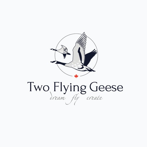 Two Flying Geese