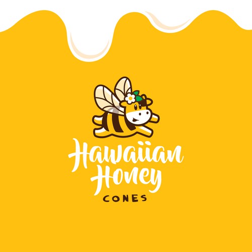 Fun logo for Hawaiian ice cream shop