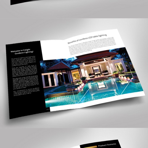 Create a modern, luxury & engaging product brochure for the hospitality industry