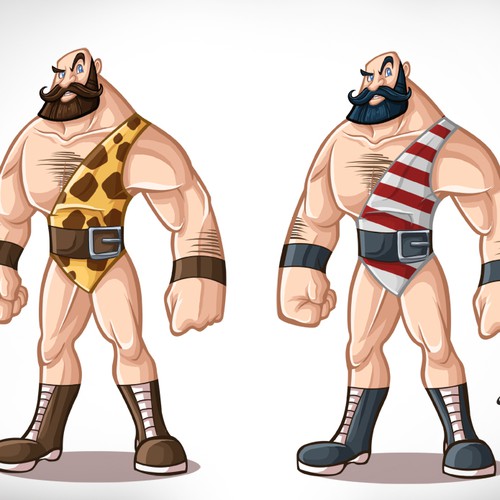 Strongman character design creation for The Beard Emporium.com
