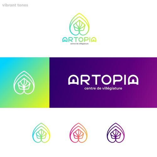 Bold logo for a new resort for art lovers.