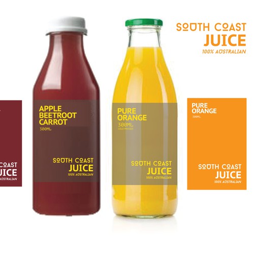 Pressed Juice Bottle Label Design