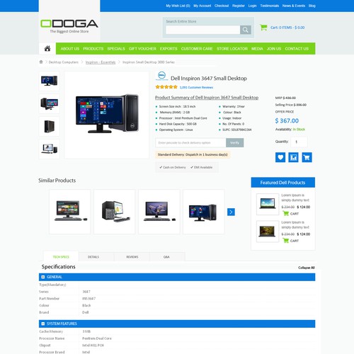 Consumer Electronics E-Commerce website desgin