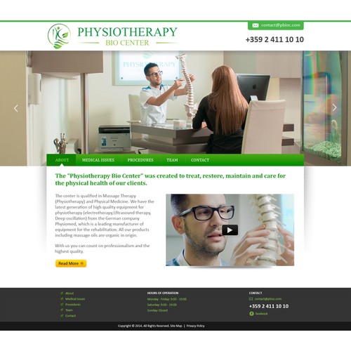 Physiotherapy Bio Center  website