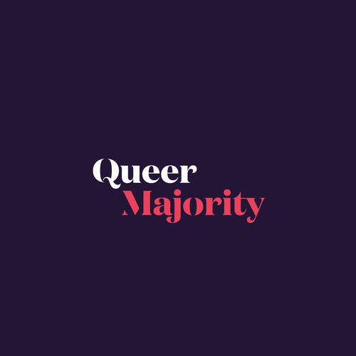 Logo design for QueerMajority. 