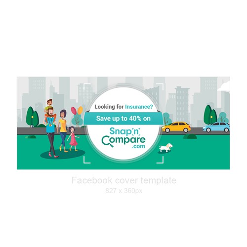 Facebook cover design  - In contest Insurance startup needs an engaging FB Cover
